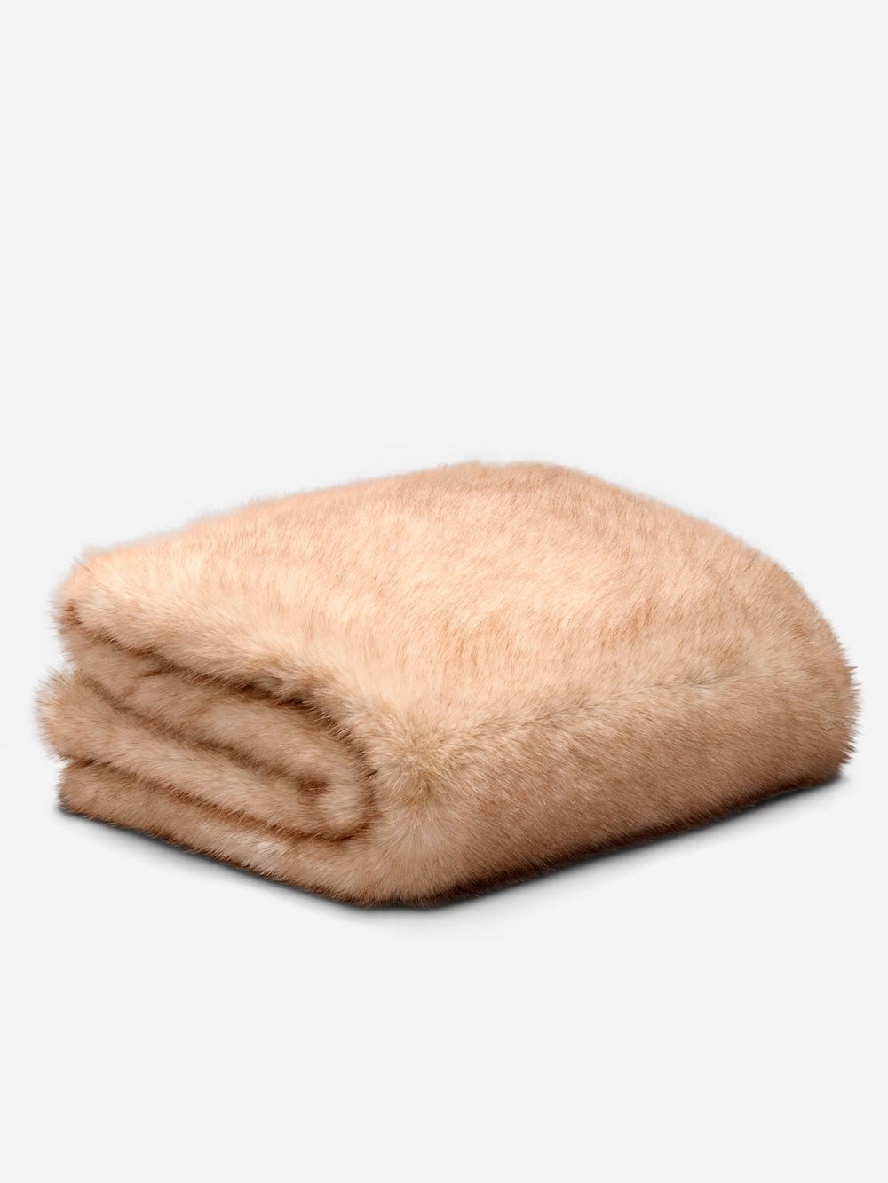 Jordan Faux Fur Tan Throw Blanket
